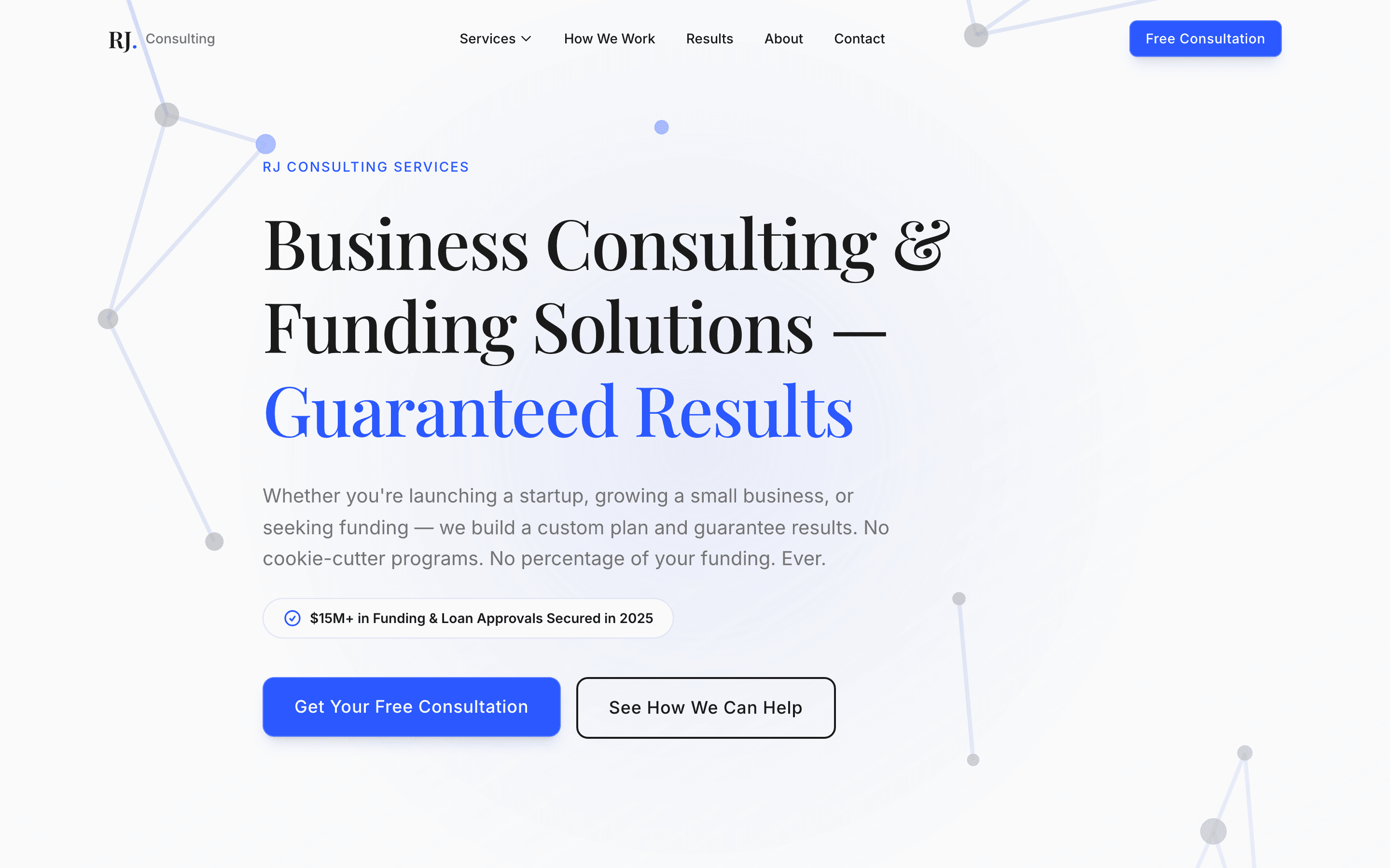 RJC Services website homepage