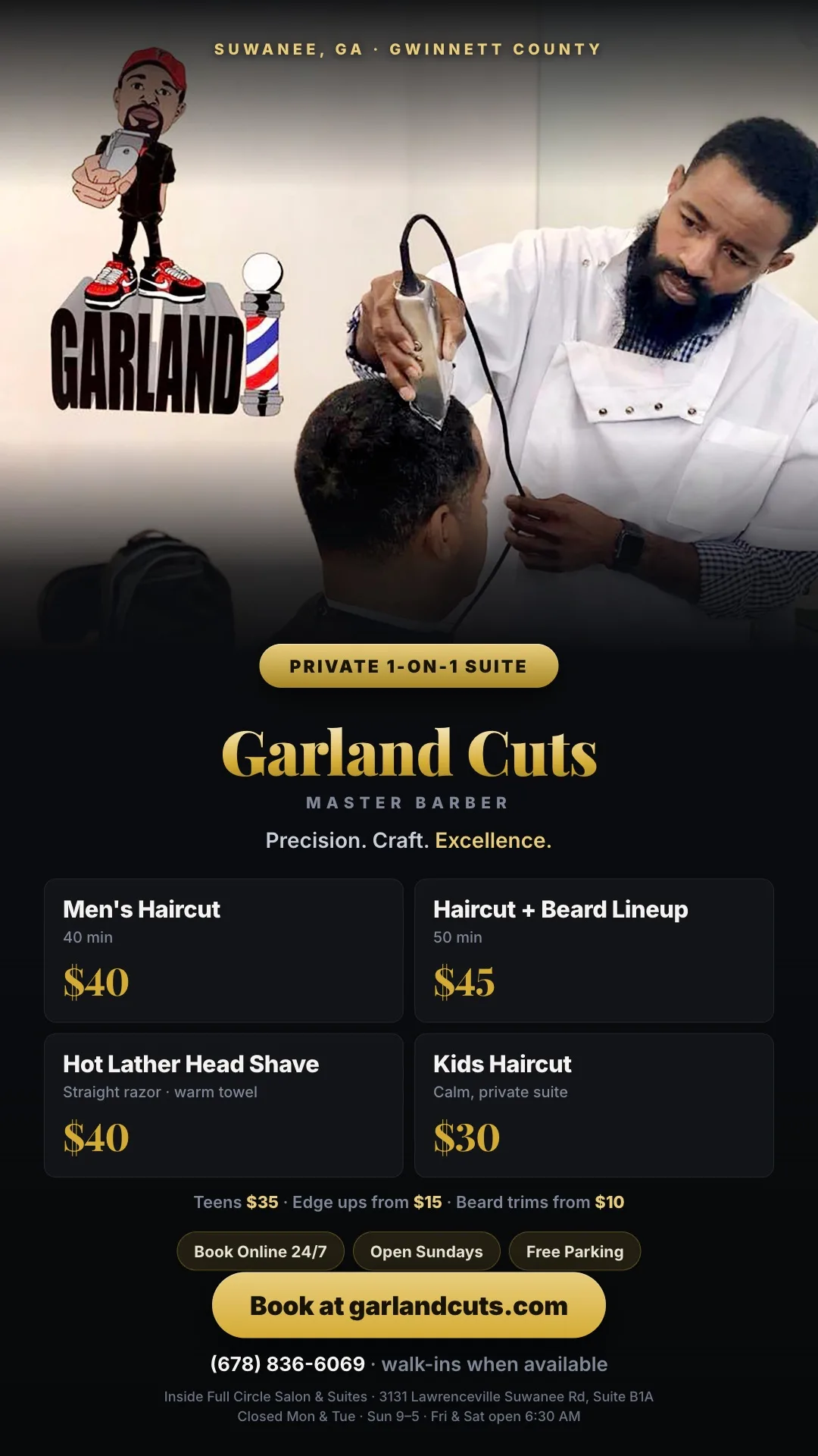 Garland Cuts — Services promo
