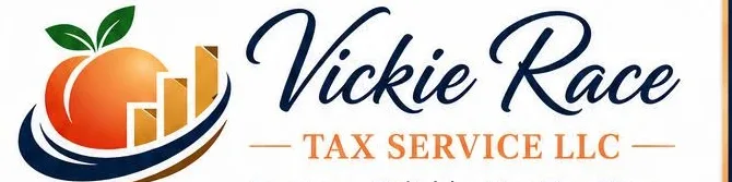 Vickie Race Tax Service — Logo recreation + print lockup